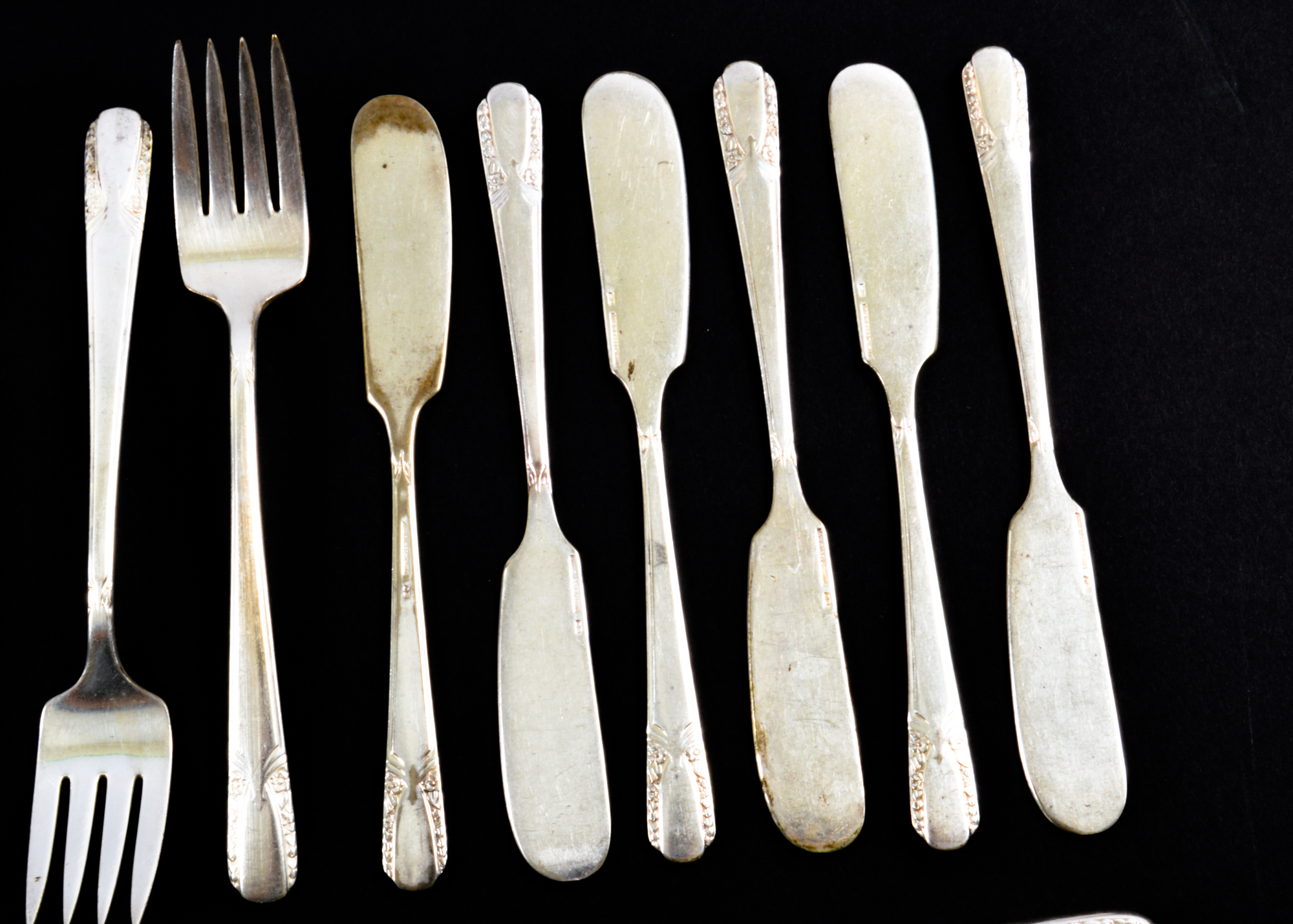 W.M. Rogers & Son Silver Plate Flatware and Box