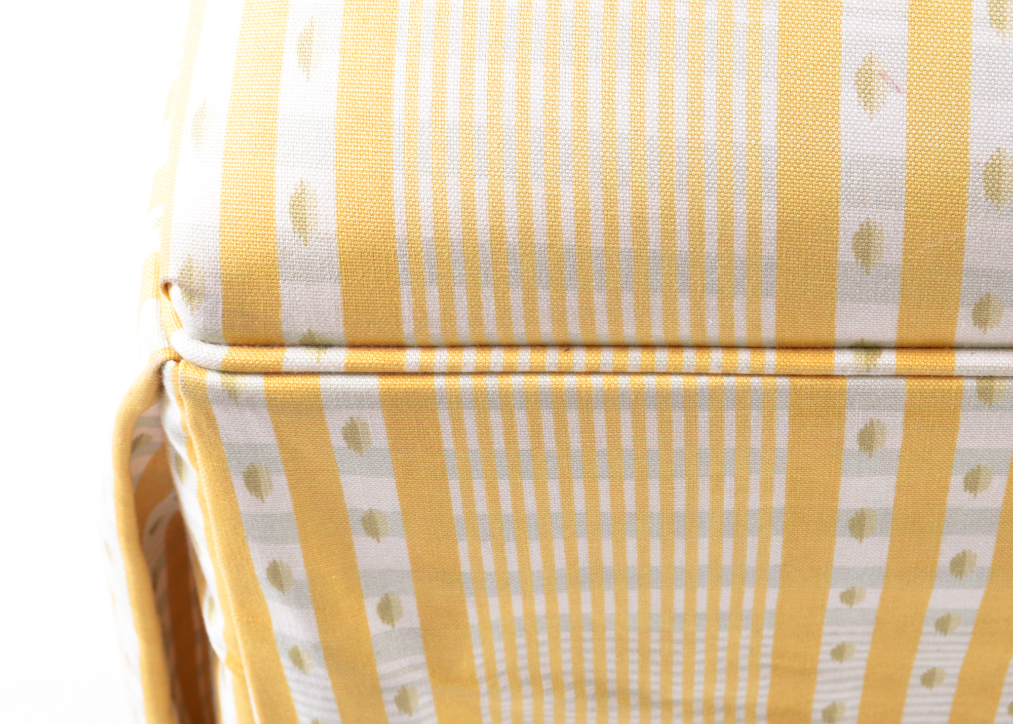 Yellow Plaid Upholstered Chair
