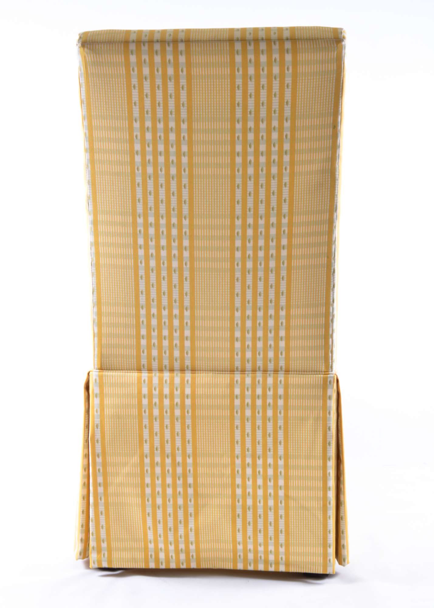 Yellow Plaid Upholstered Chair