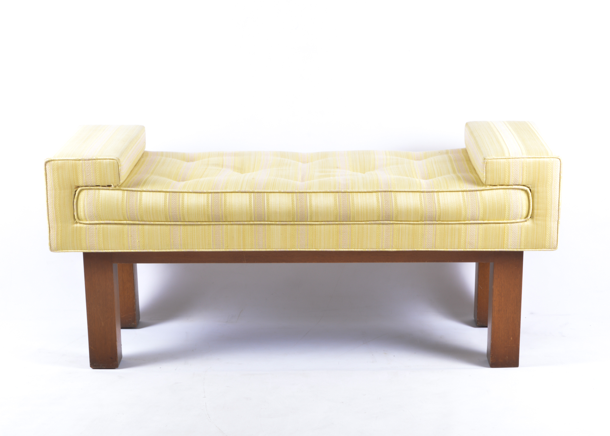 Yellow Upholstered Bench
