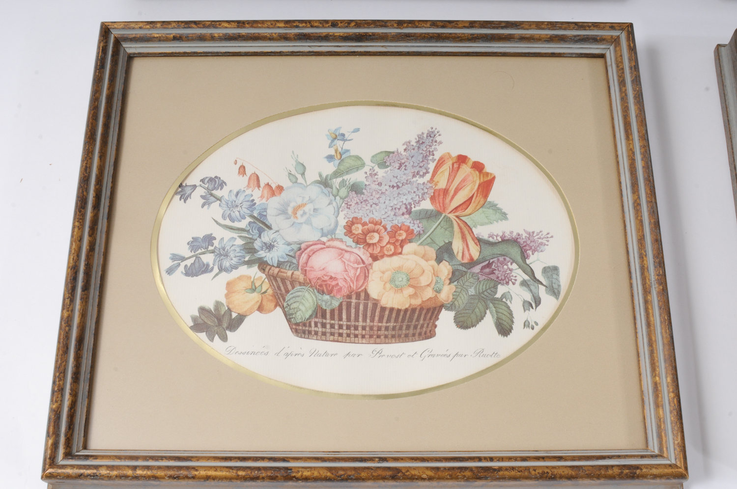 Four Framed Floral Prints