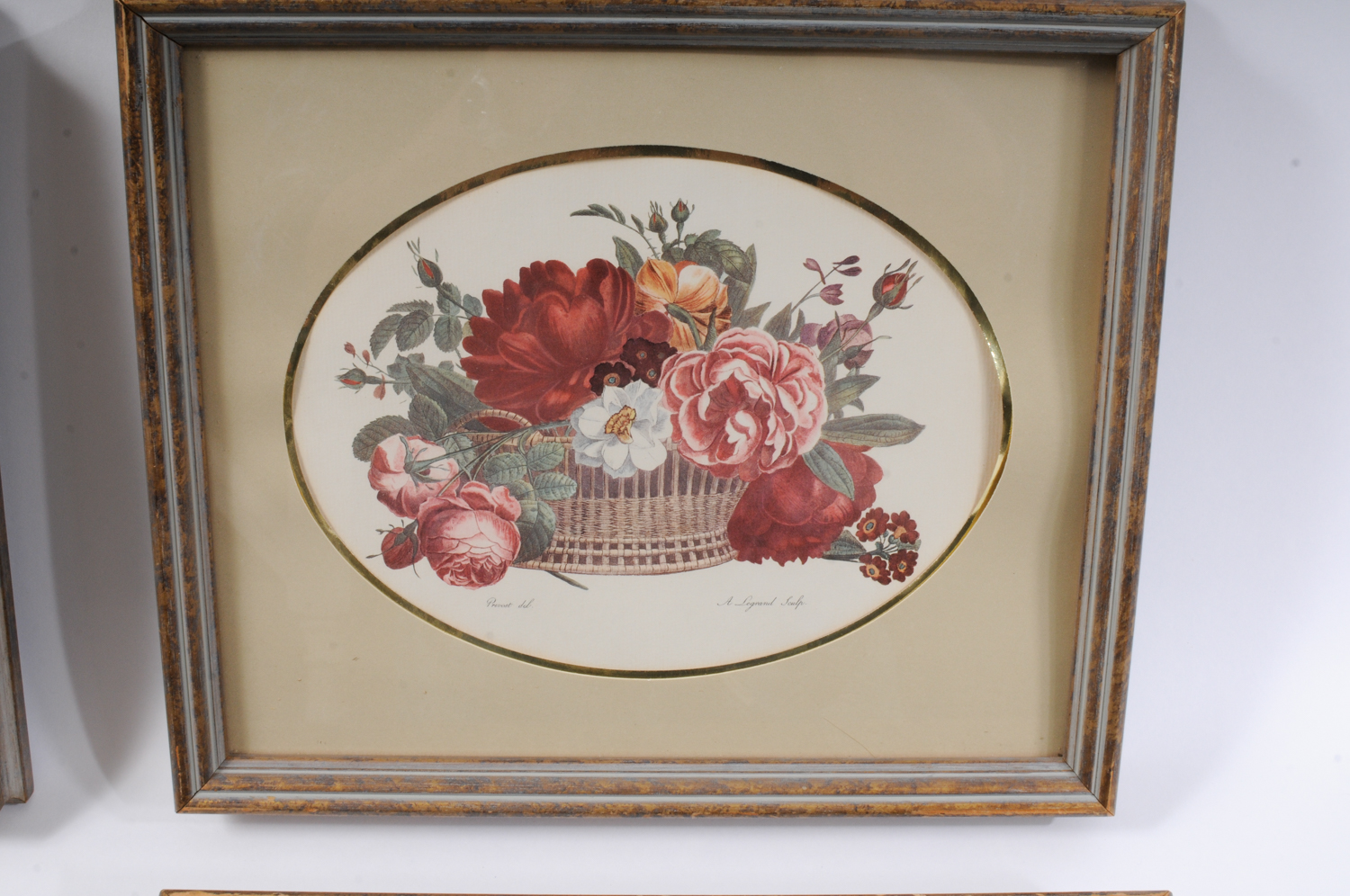 Four Framed Floral Prints