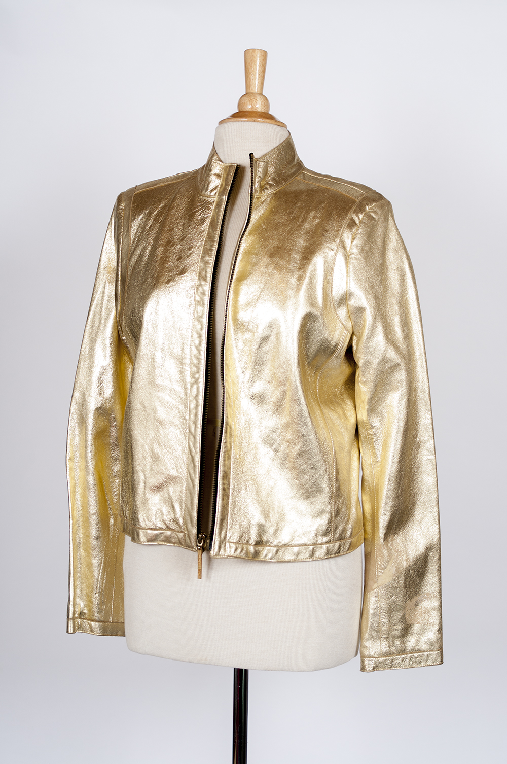 Women's Schwartz Gold Leather Jacket