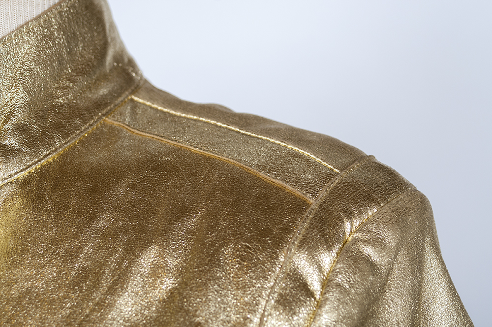 Women's Schwartz Gold Leather Jacket