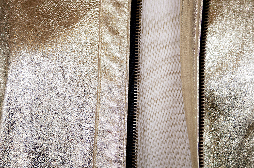 Women's Schwartz Gold Leather Jacket