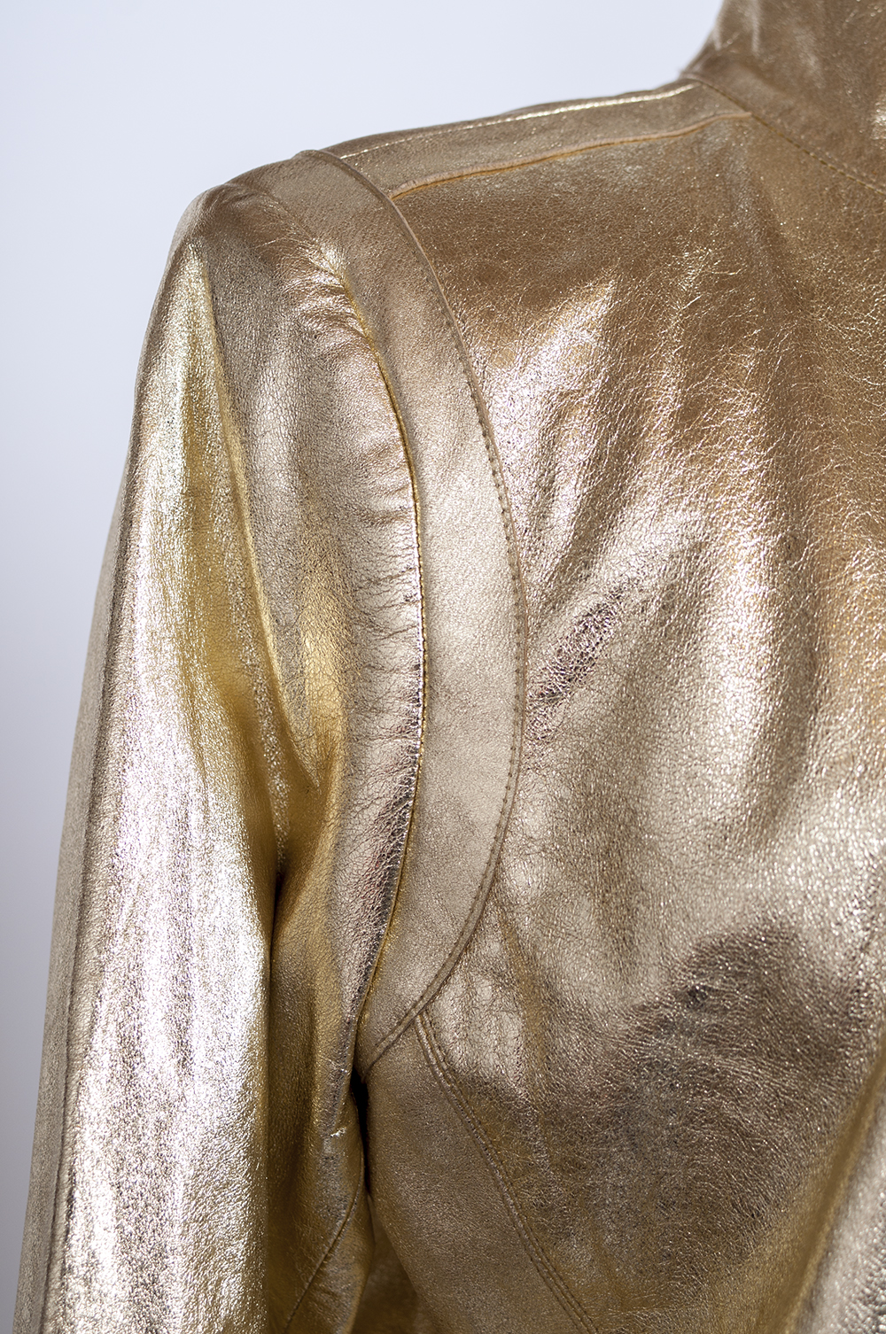 Women's Schwartz Gold Leather Jacket