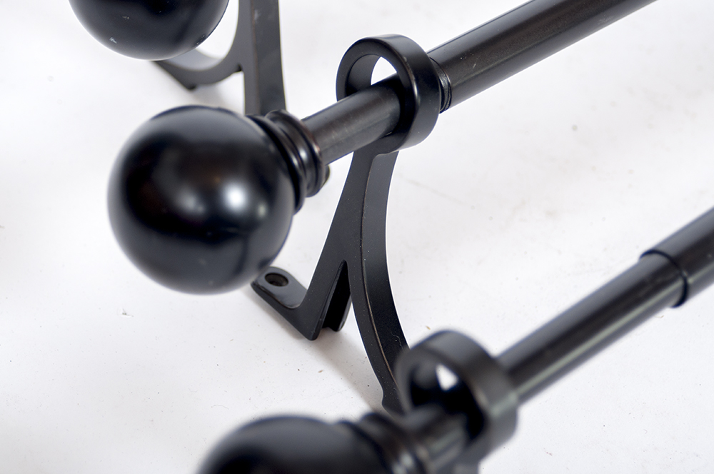 34"-46" Black Curtain Rods