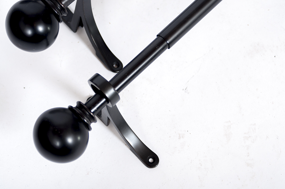 34"-46" Black Curtain Rods