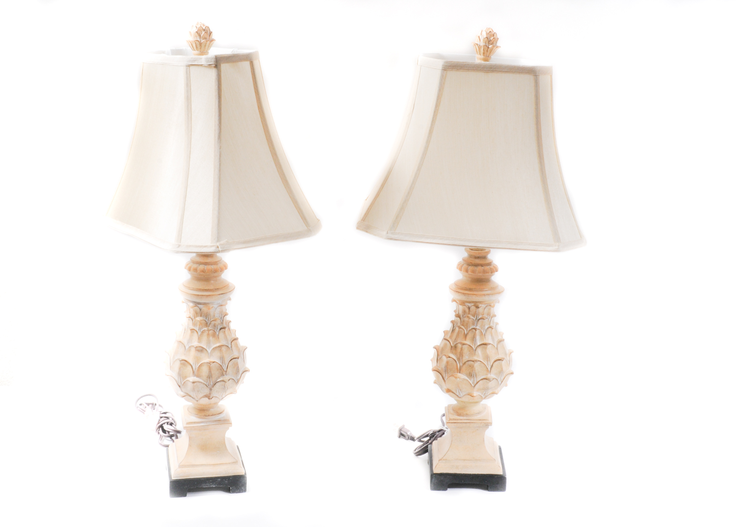 Pair of Pineapple Lamps