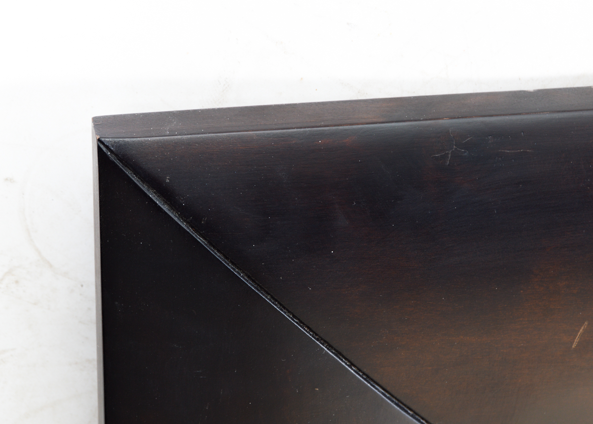 Wood King-Sized Bed Frame with Black Finish VII