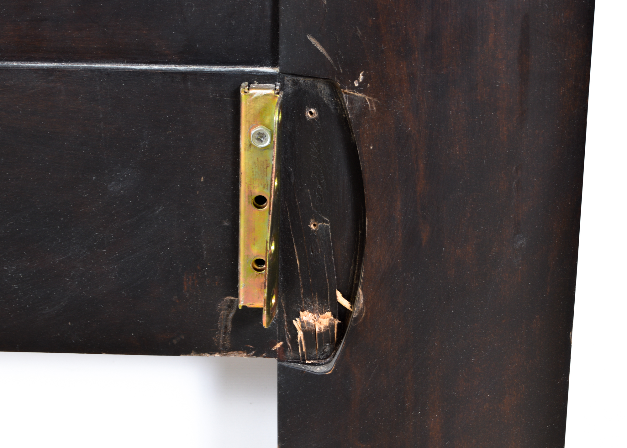 Wood King-Sized Bed Frame with Black Finish VII