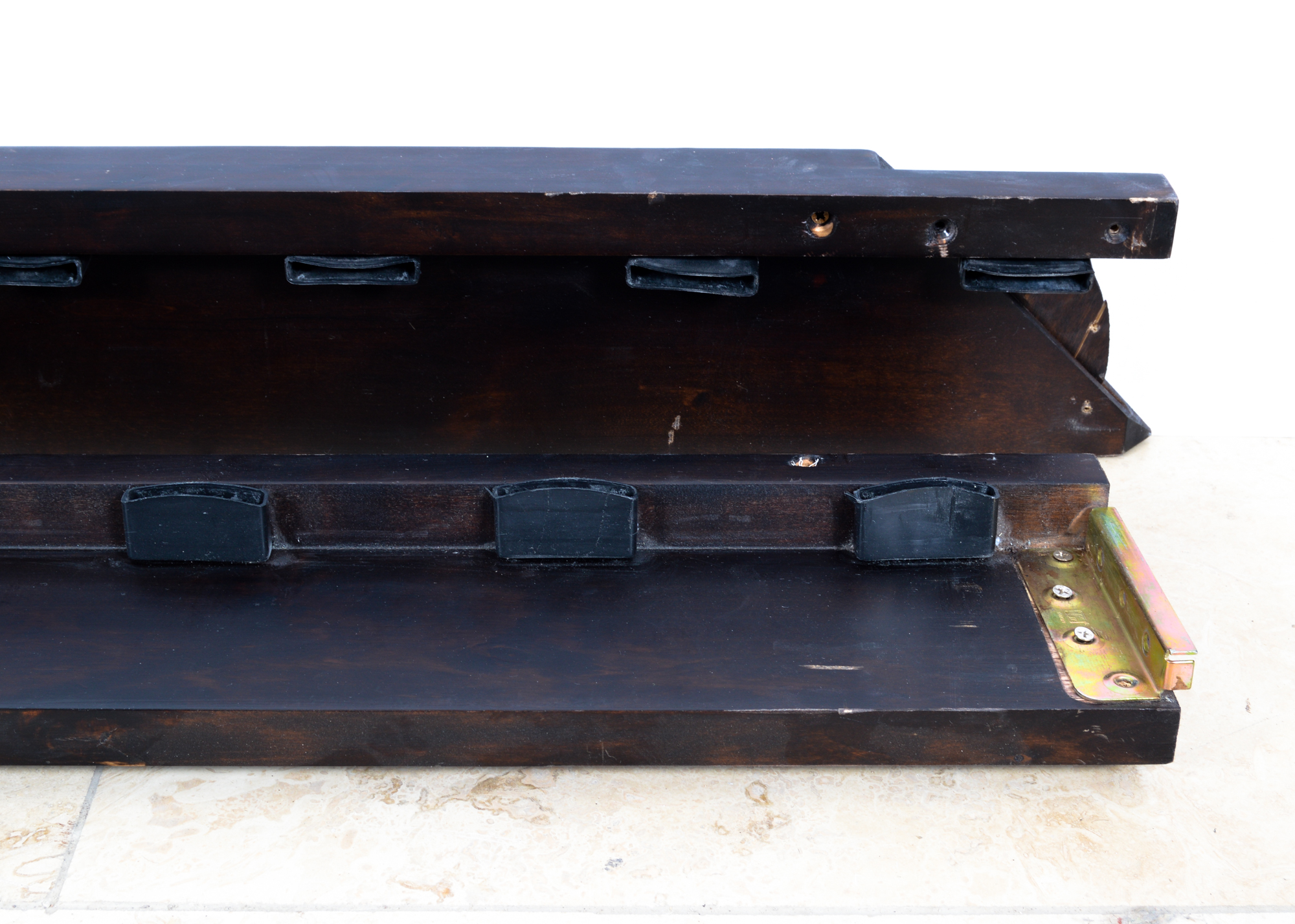 Wood King-Sized Bed Frame with Black Finish VII