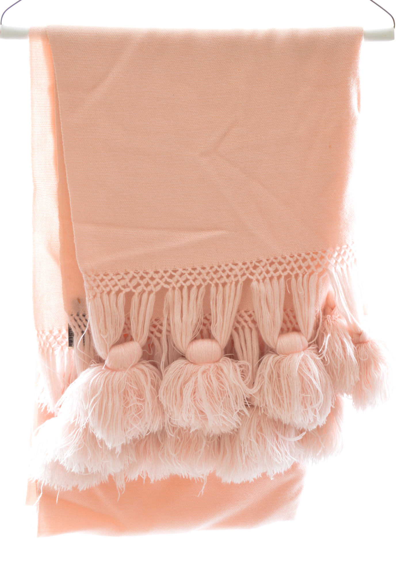 Salmon Pink Wool Cashmere Cardigan with Two Scarves