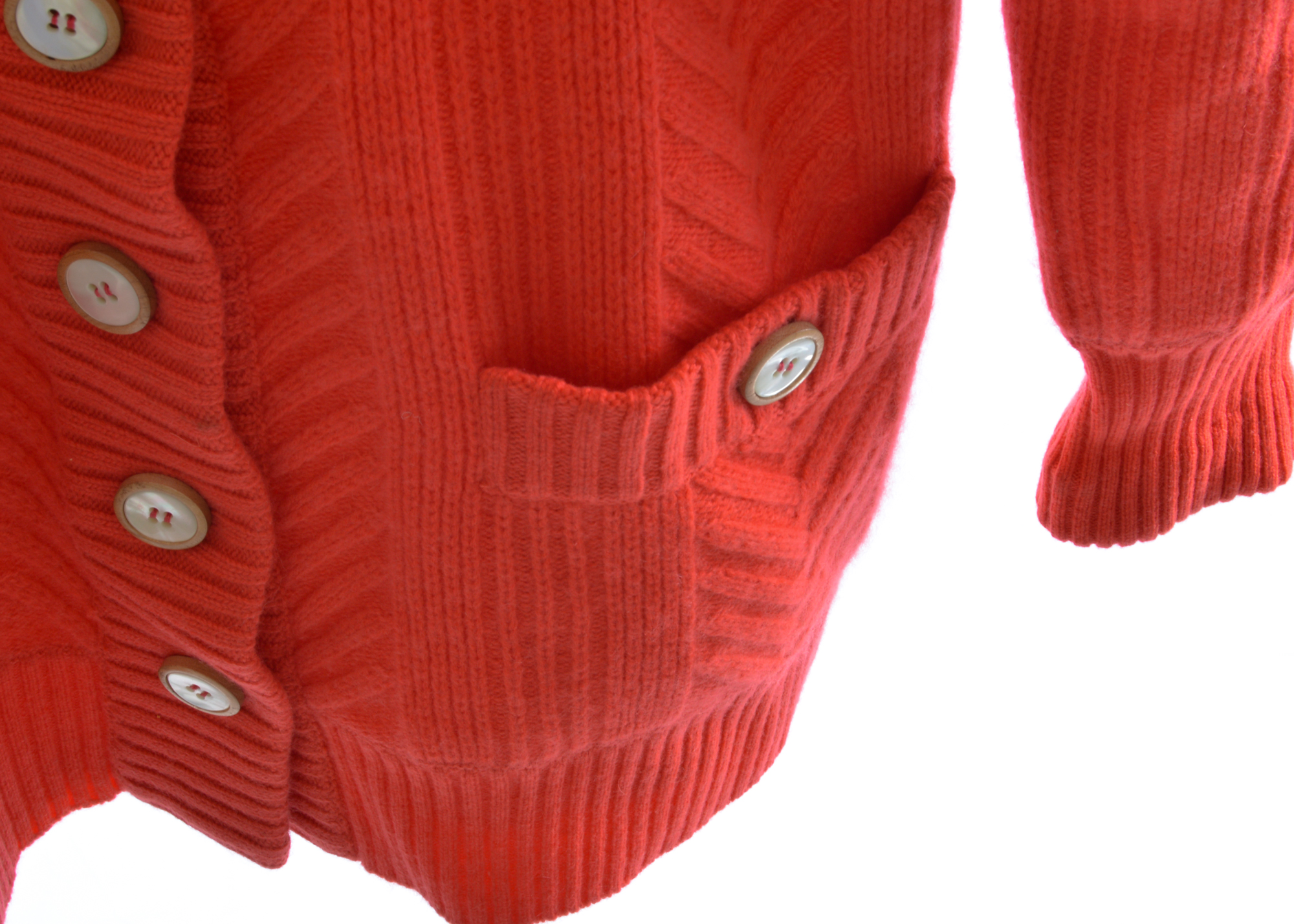 Salmon Pink Wool Cashmere Cardigan with Two Scarves