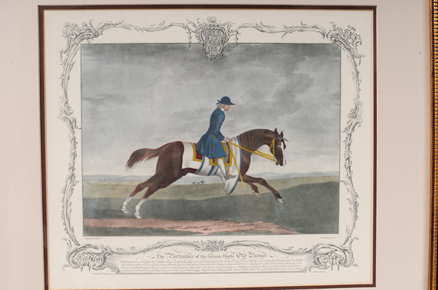 Print of “The Portraiture of the famous horse Old Partner"