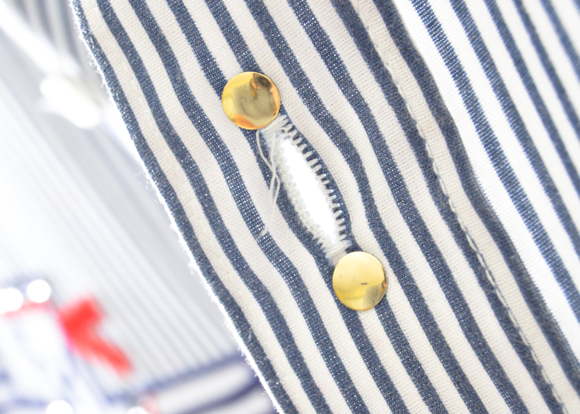 Marquis Navy-Themed Sequined Blouse