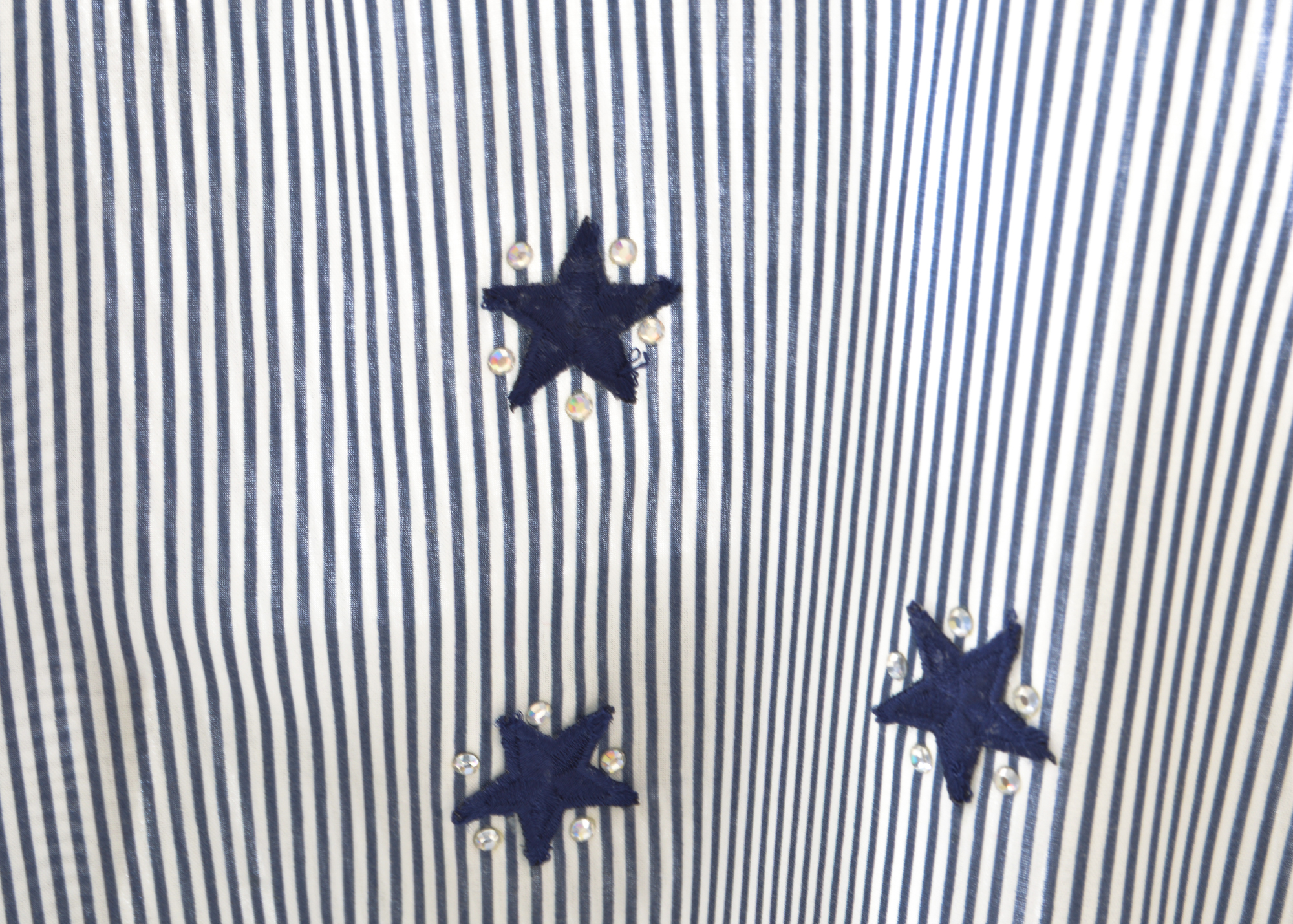 Marquis Navy-Themed Sequined Blouse