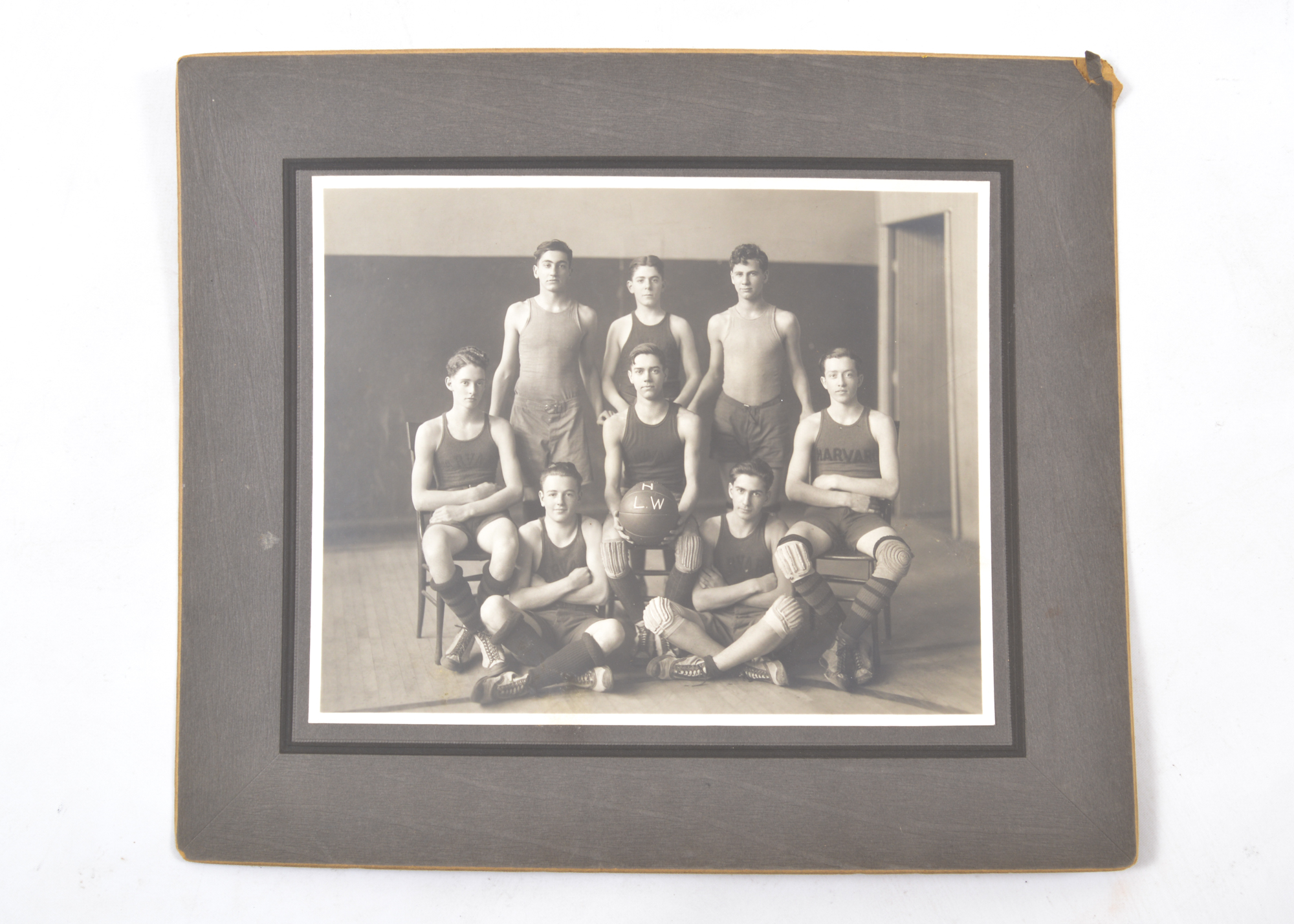 Two Vintage Photographs of Basketball Teams featuring Harvard