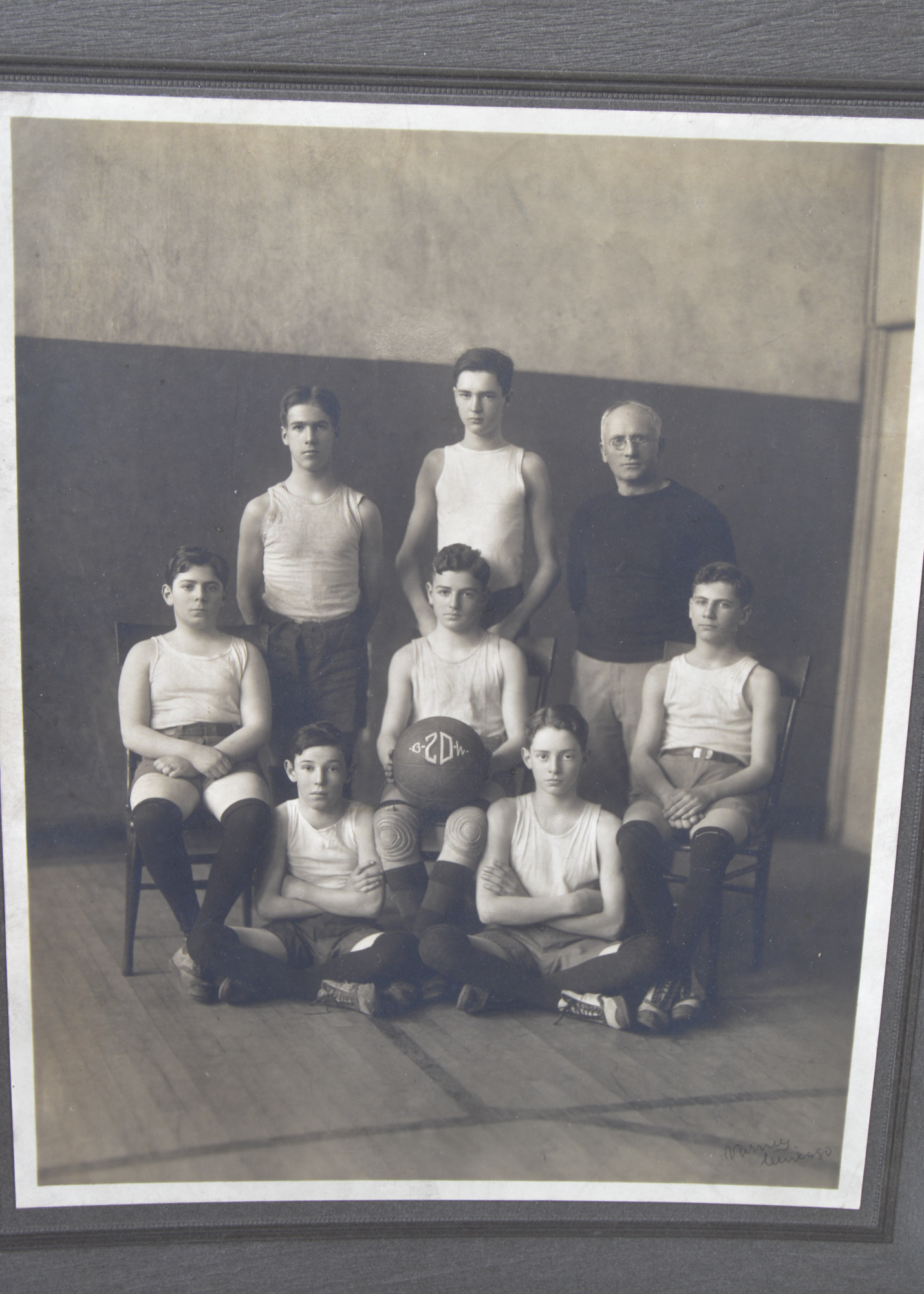 Two Vintage Photographs of Basketball Teams featuring Harvard