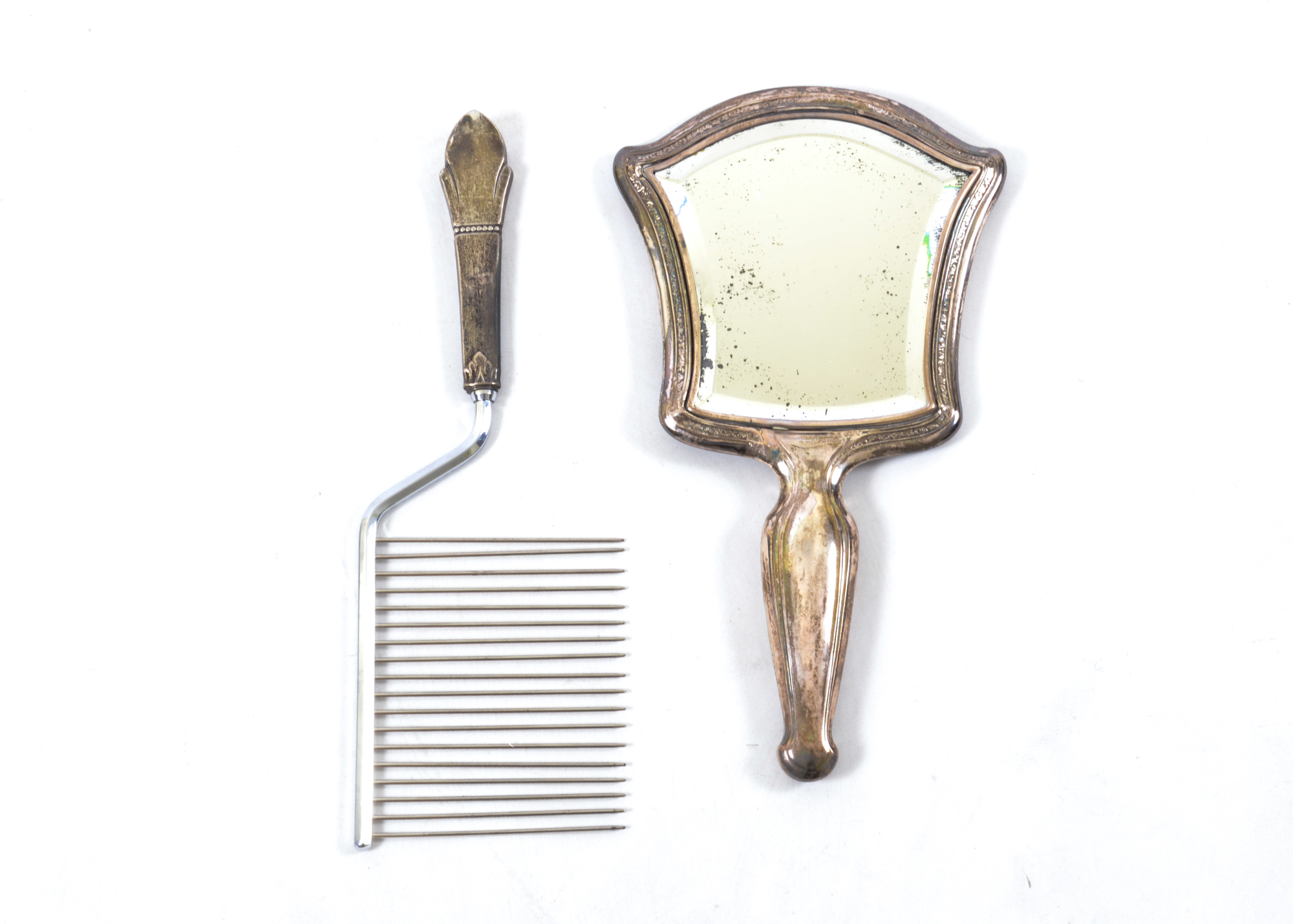 Pair of Sterling Silver Handled Objects