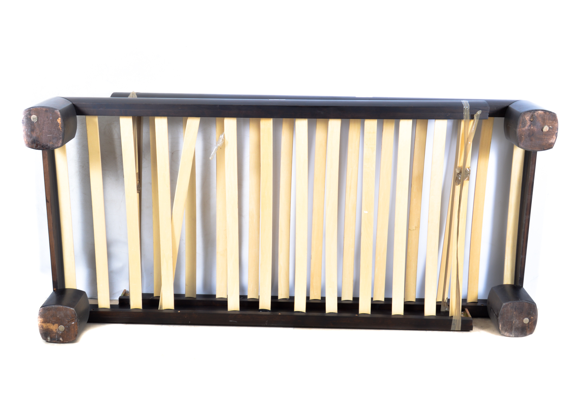 Pair of Wood Twin-Sized Bed Frames with Black Finishes II