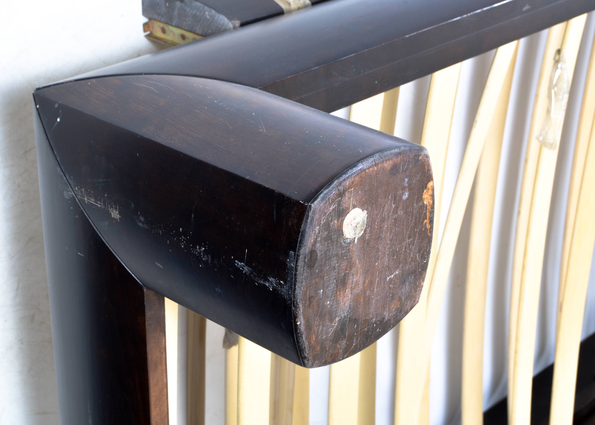 Pair of Wood Twin-Sized Bed Frames with Black Finishes II