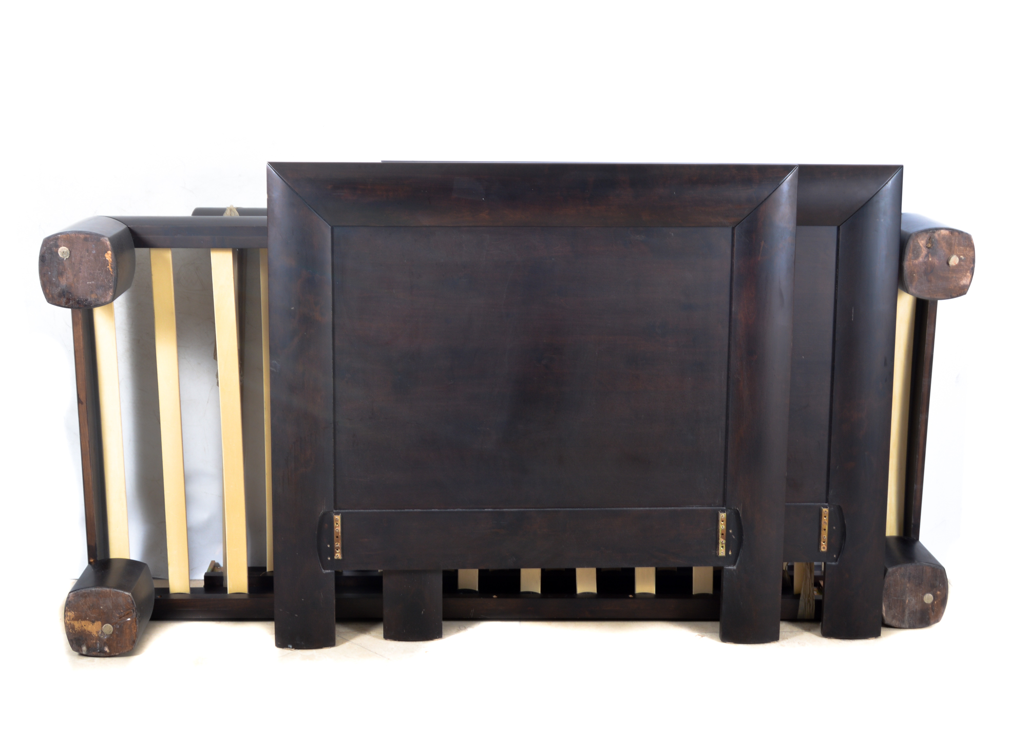 Pair of Wood Twin-Sized Bed Frames with Black Finishes II