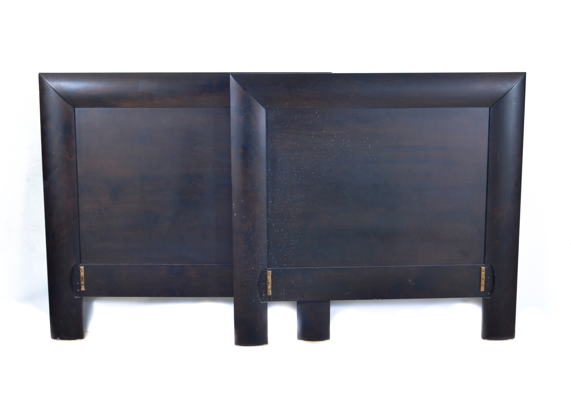 Pair of Wood Twin-Sized Bed Frames with Black Finishes II