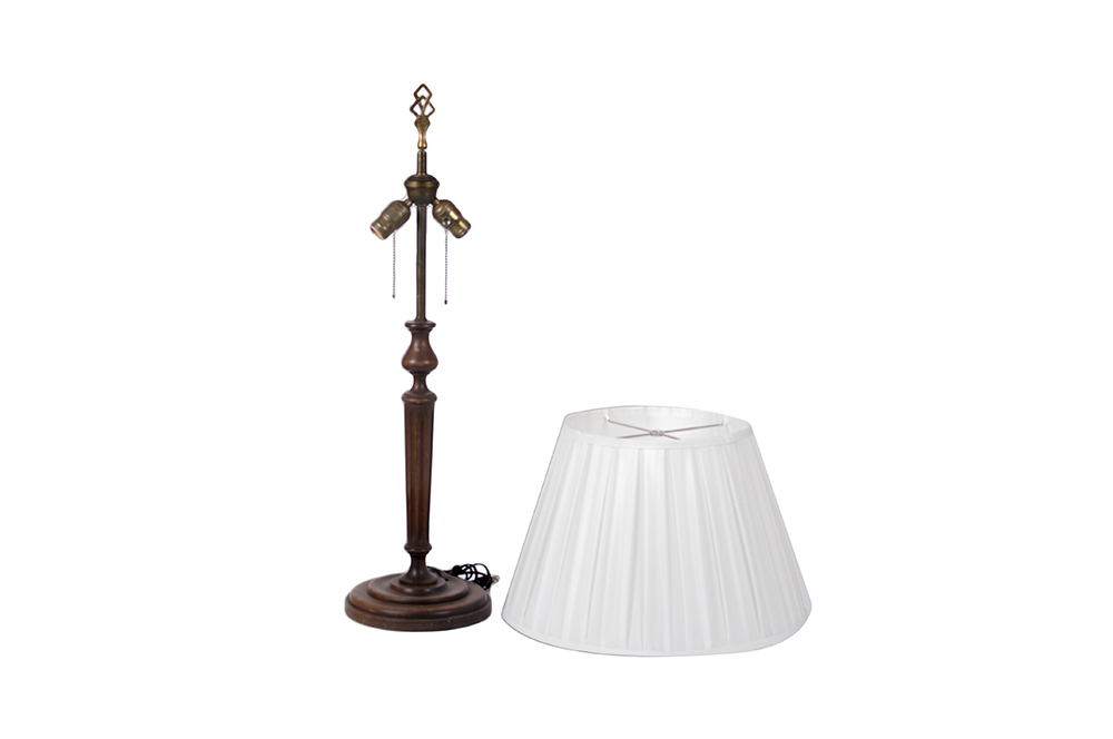 Antique Walnut Table Lamp