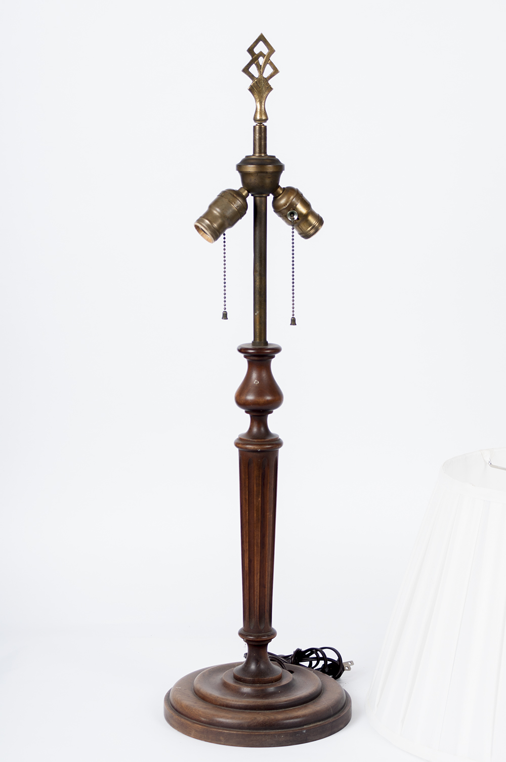 Antique Walnut Table Lamp