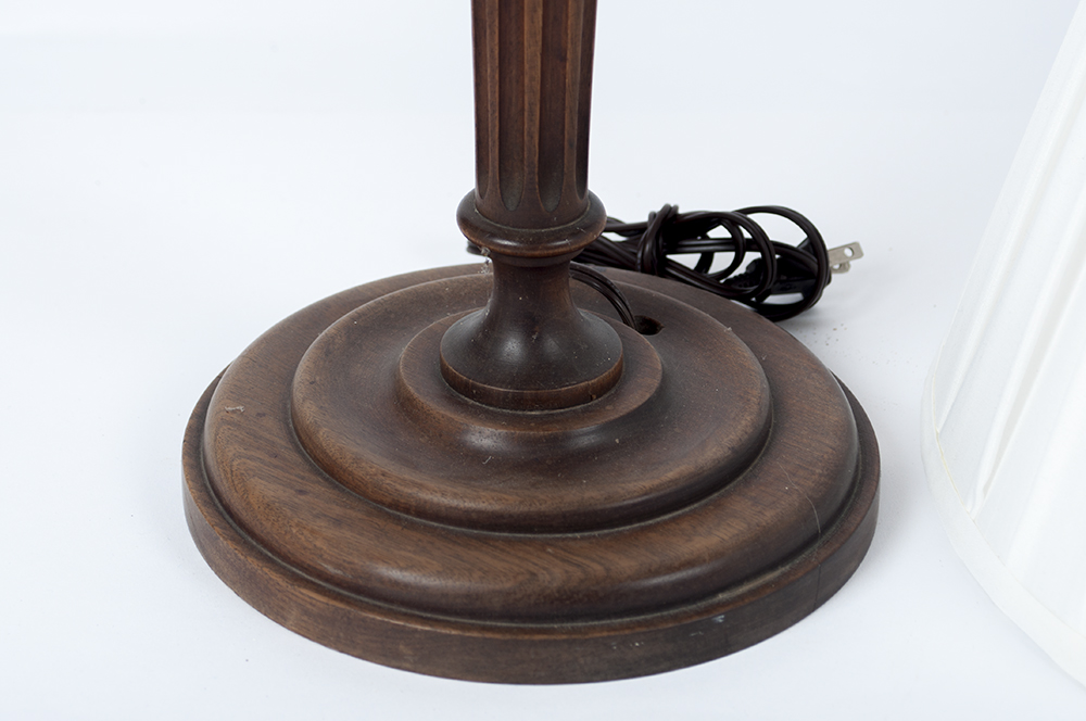 Antique Walnut Table Lamp