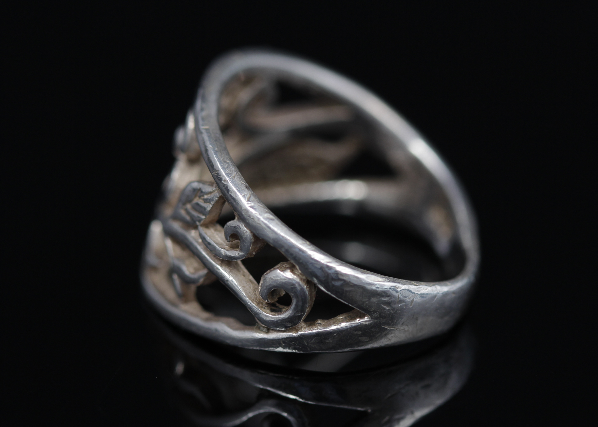 Sterling Silver Floral Band