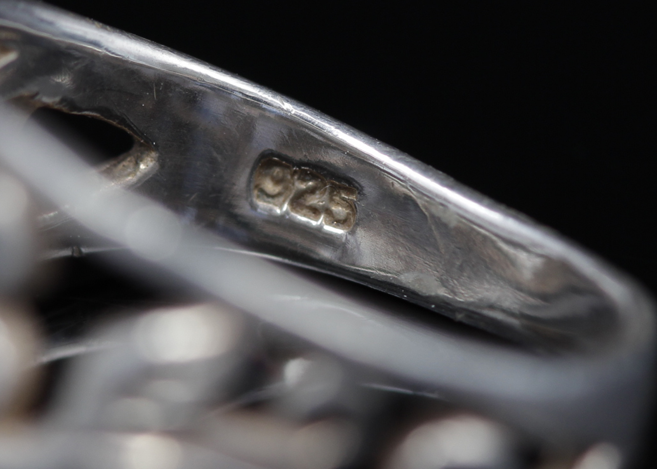 Sterling Silver Floral Band