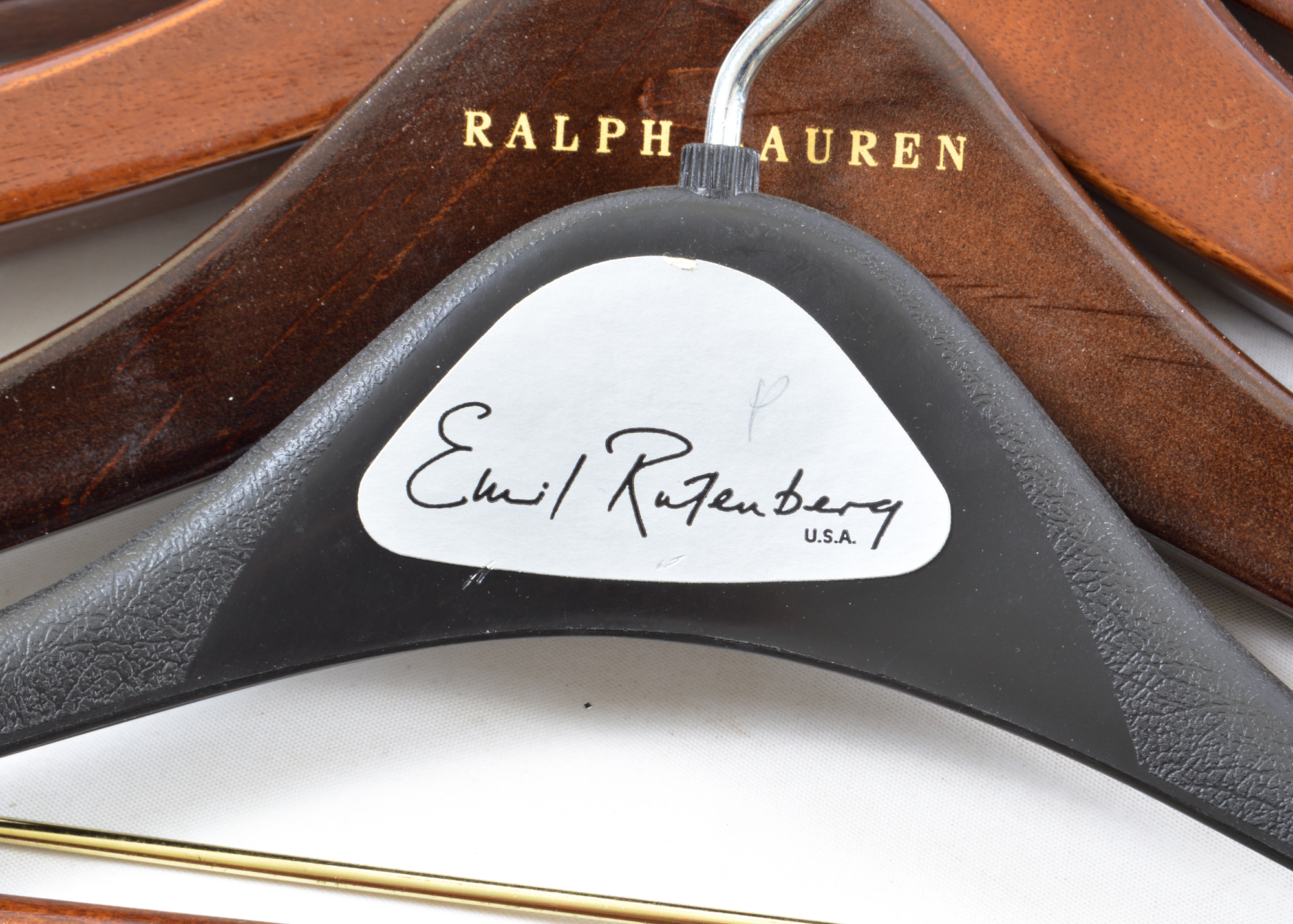 Assortment of Hangers Featuring Chanel and Ralph Lauren