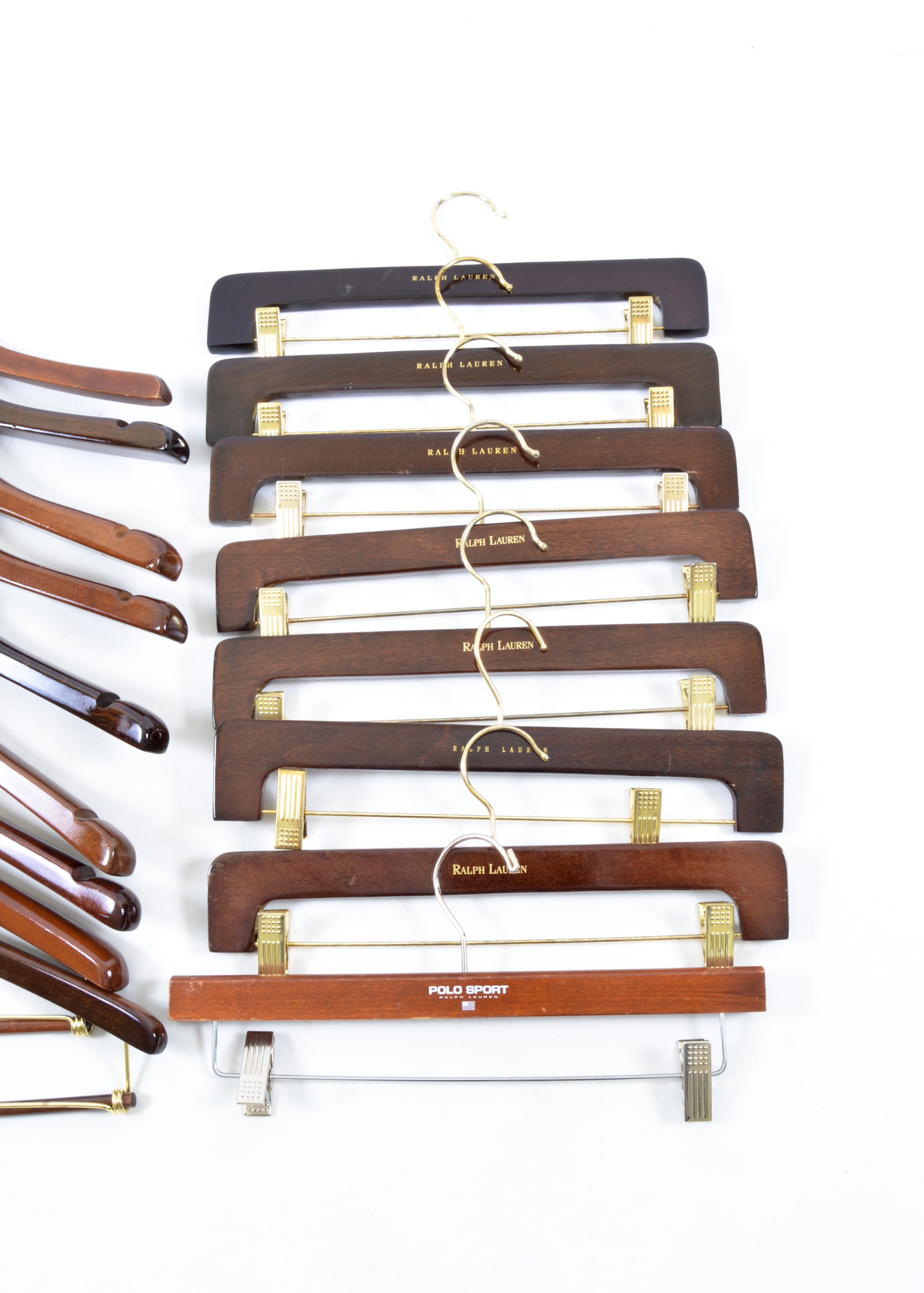 Assortment of Hangers Featuring Chanel and Ralph Lauren