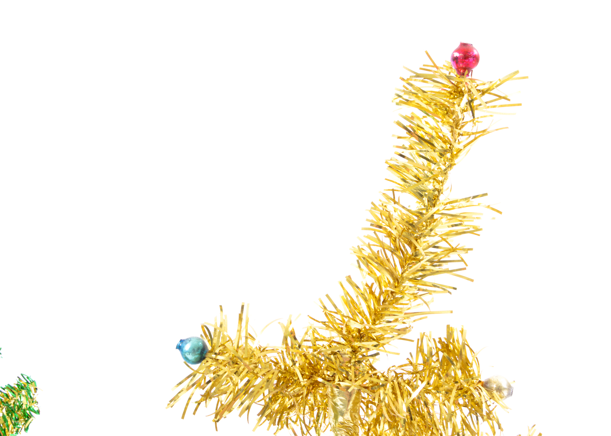 Vintage Made in Japan Christmas Decor Tinsel Tree Pair