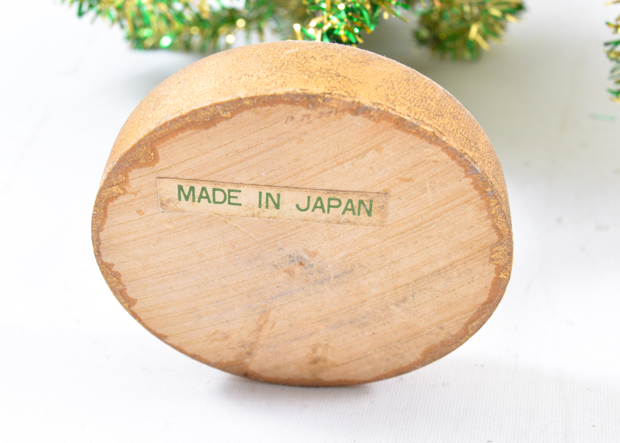 Vintage Made in Japan Christmas Decor Tinsel Tree Pair