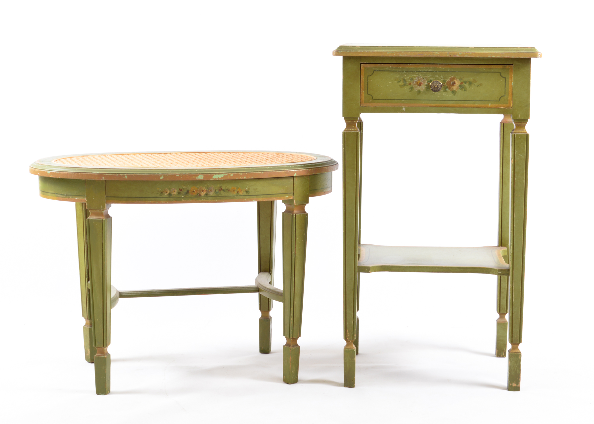 Green Painted Tables