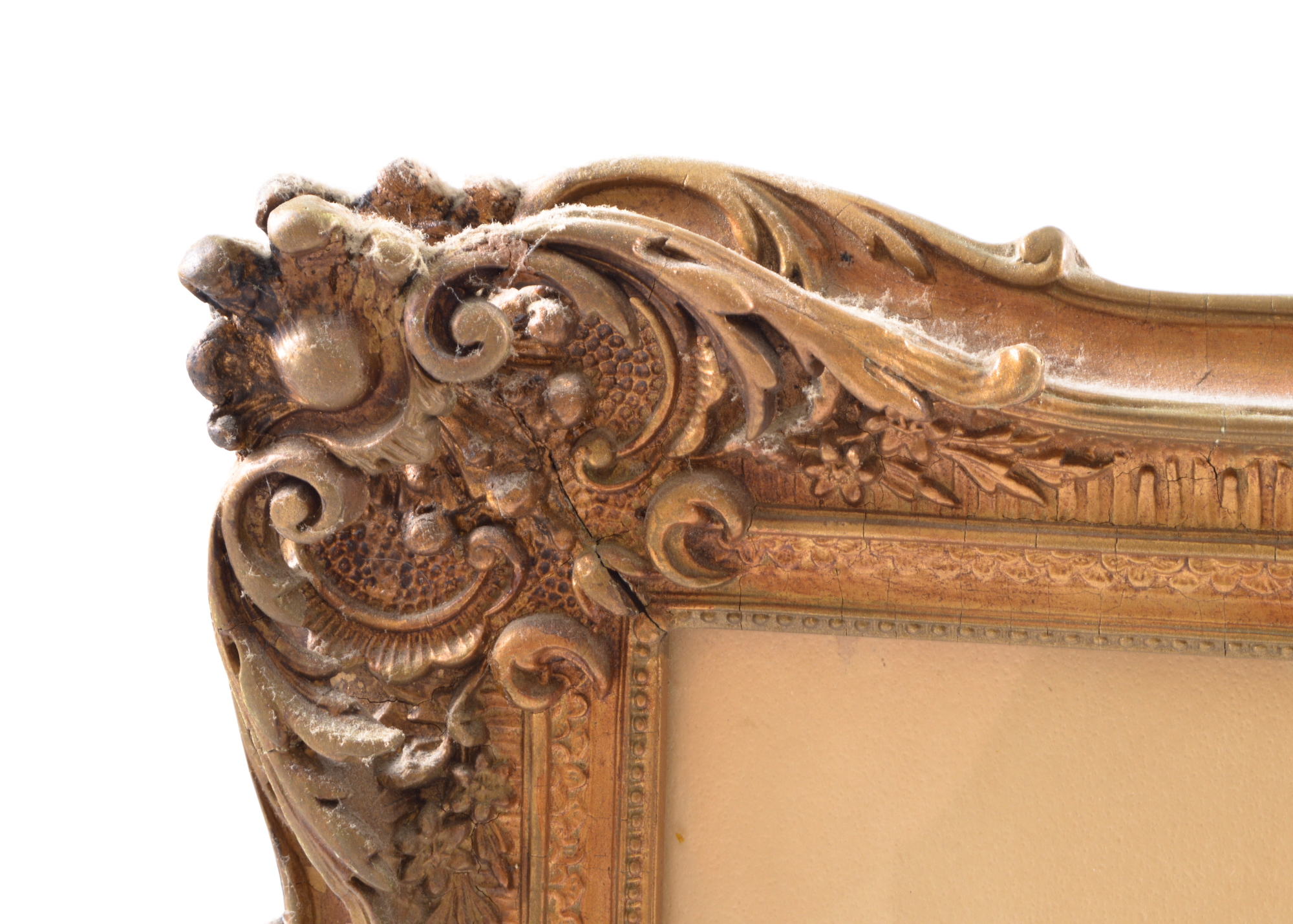 Hand Colored Lithograph Print of Reclining Lady with Cherubs