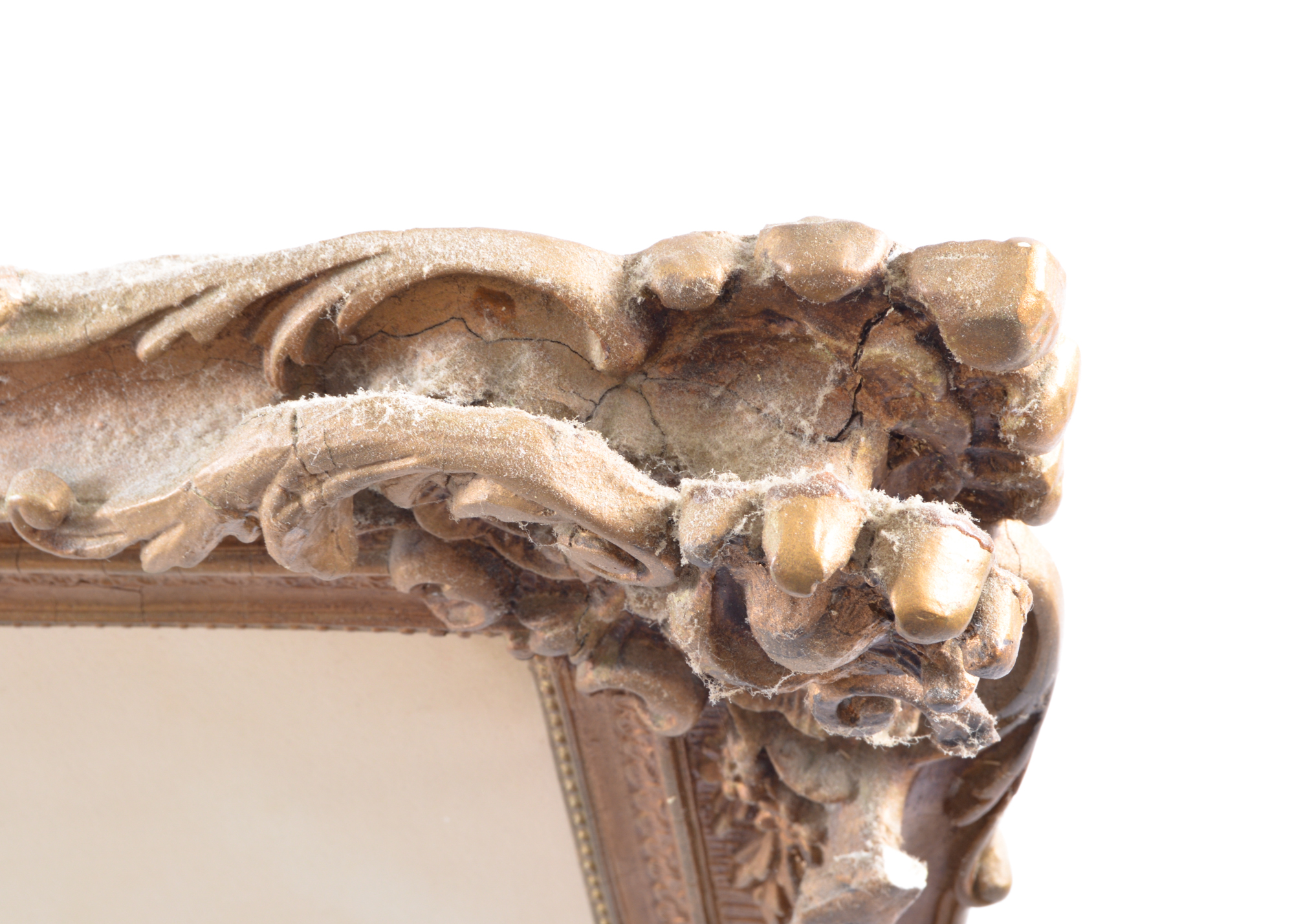 Hand Colored Lithograph Print of Reclining Lady with Cherubs