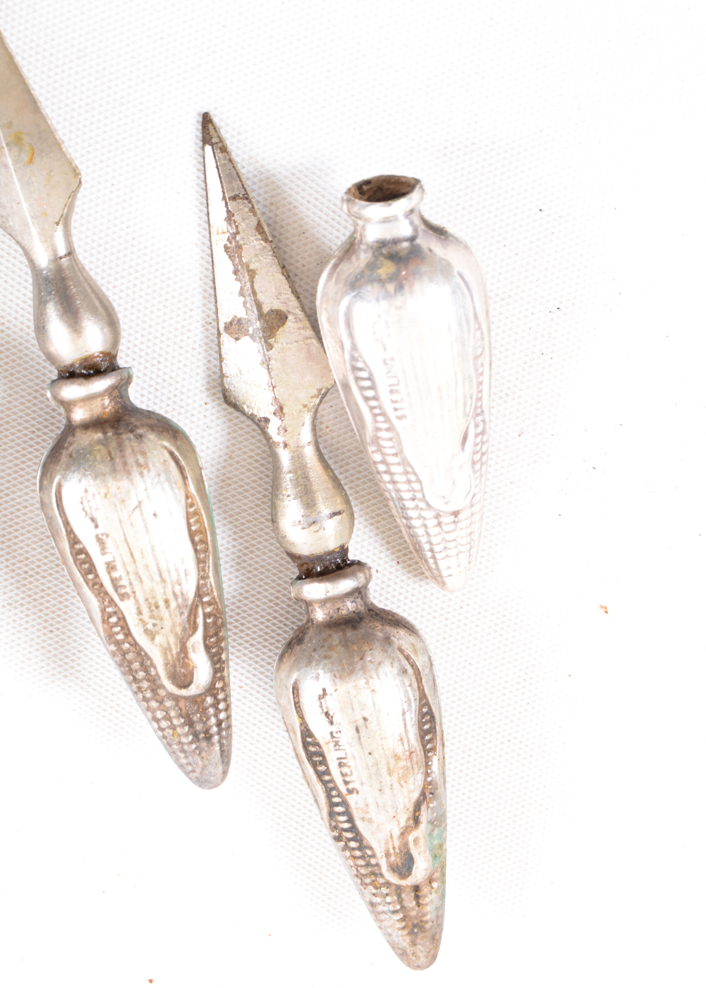 Sterling Silver Corn Cob Holders