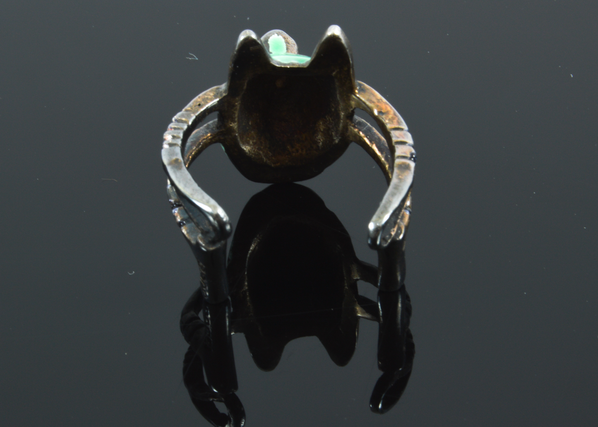 Gucci Sterling Silver and Enamel Fox Ring