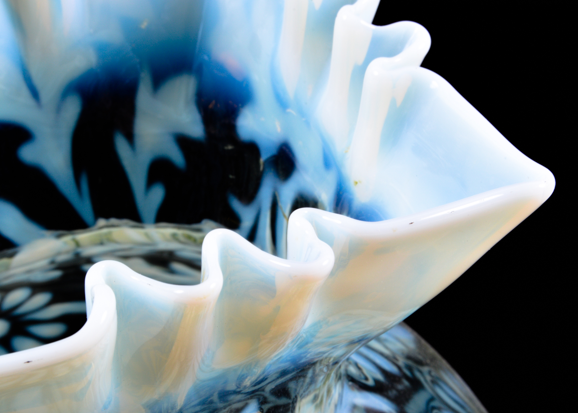 Fenton French Opalescent Daisy and Fern Pitcher