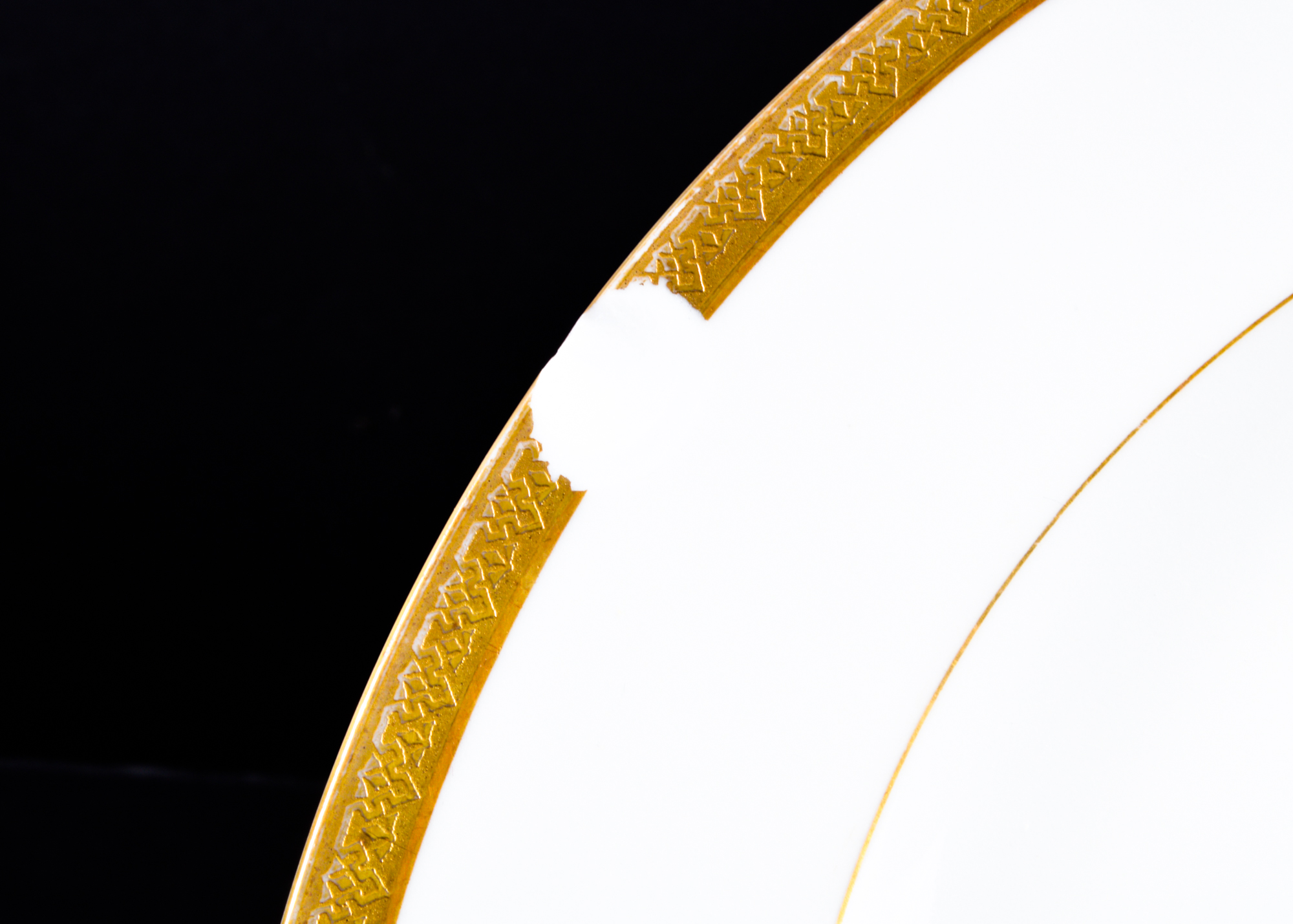 Limoges Gold and White Porcelain Dish Set