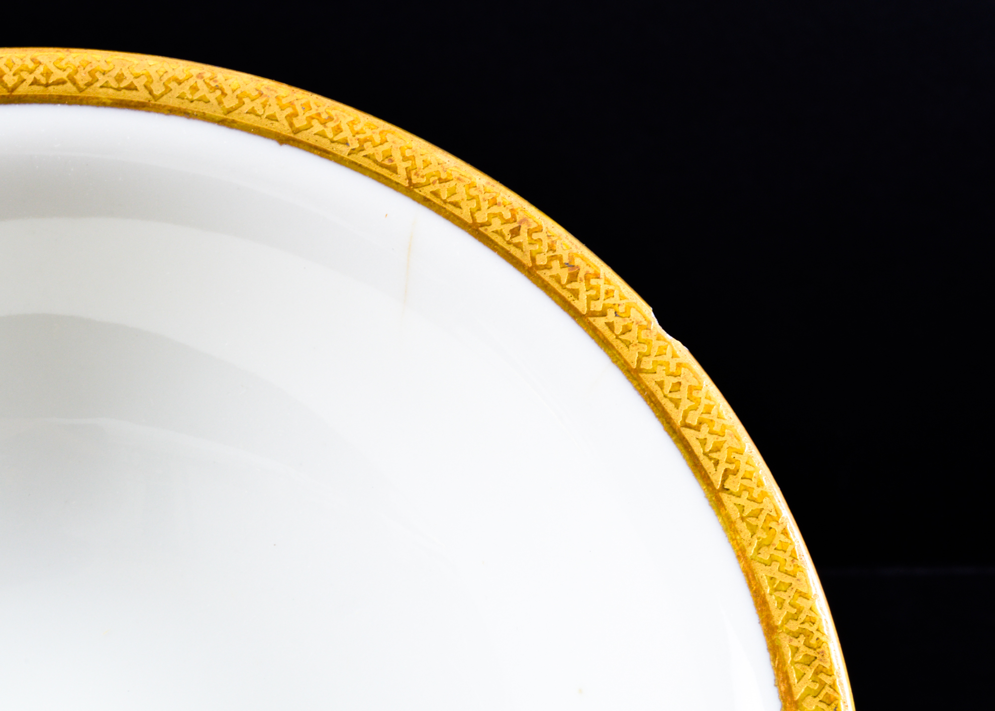 Limoges Gold and White Porcelain Dish Set