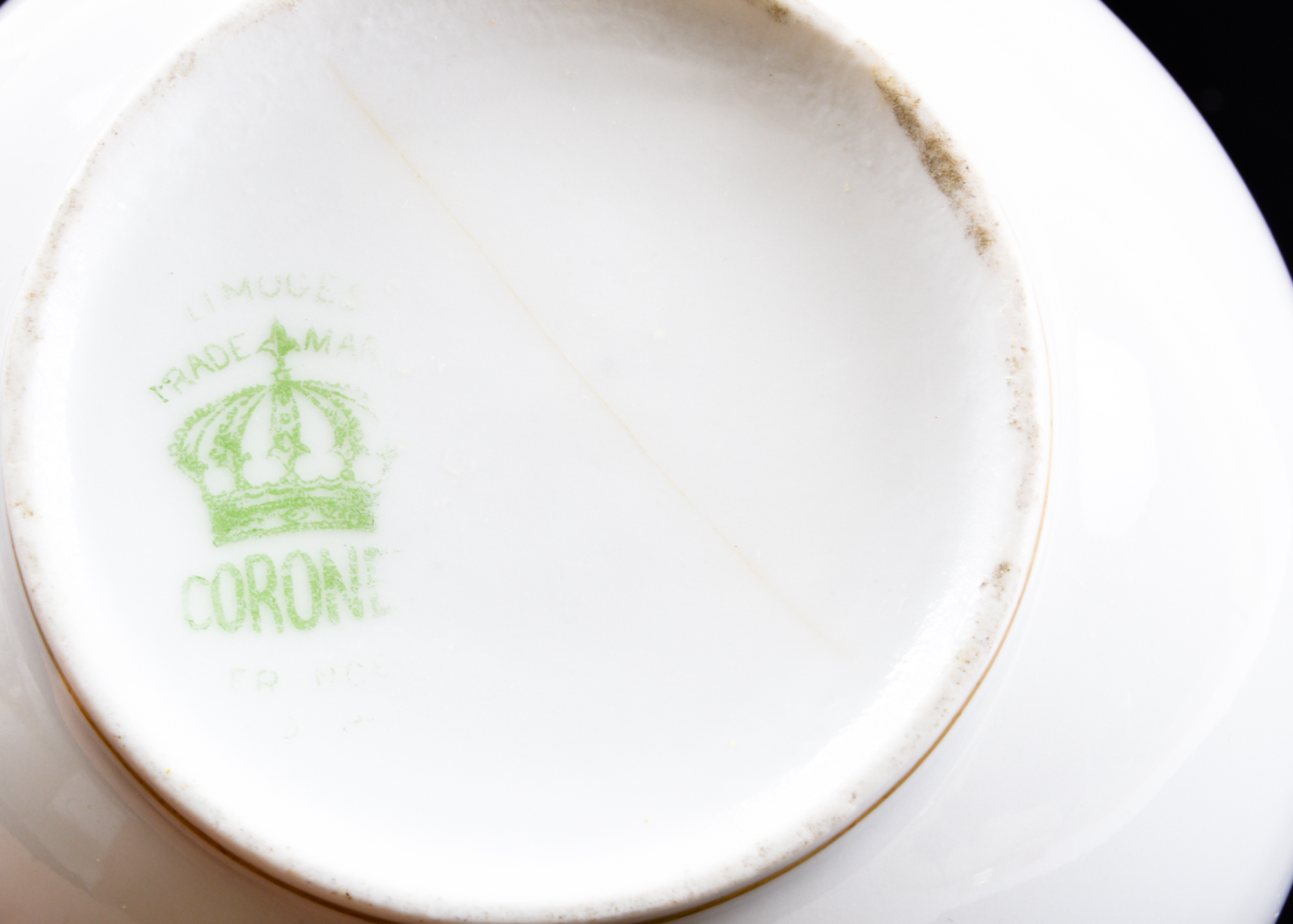 Limoges Gold and White Porcelain Dish Set