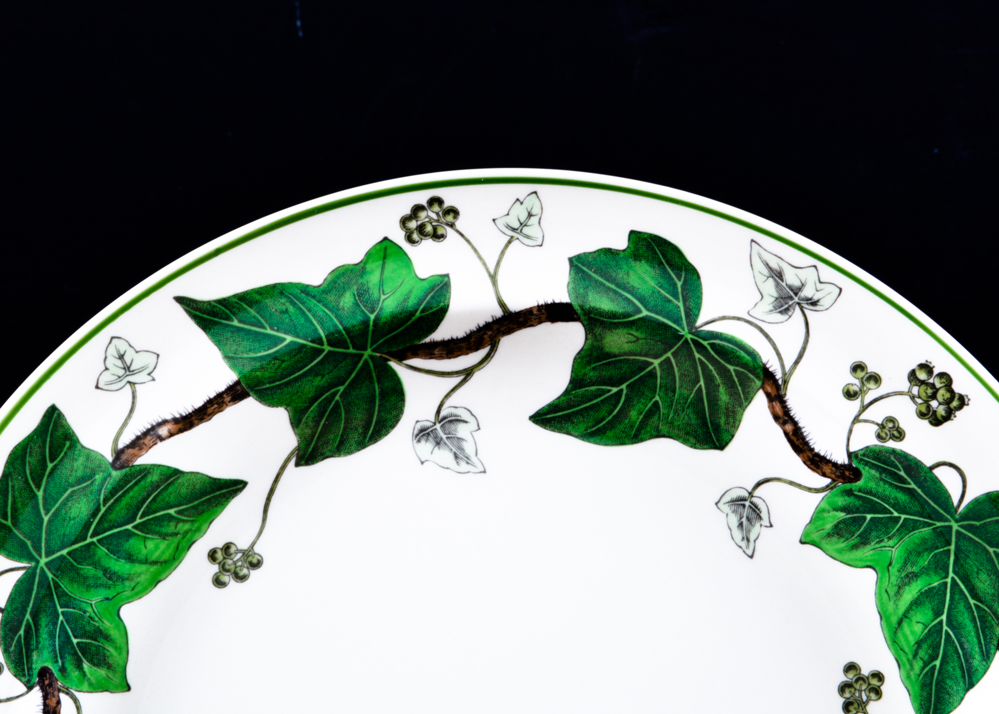 Ivy Patterned Dishes Including Wedgwood and Franciscan