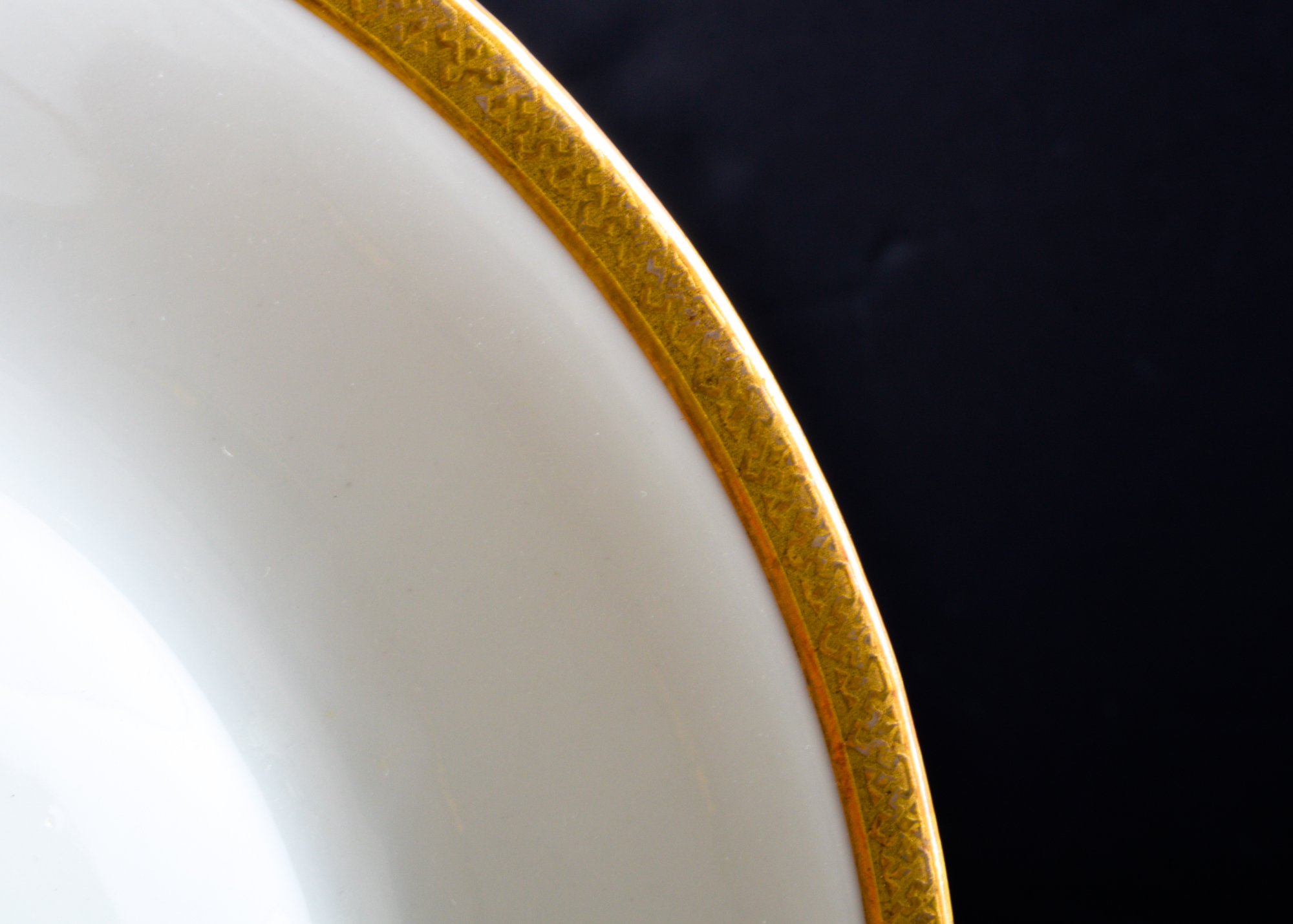 Limoges Gold and White Porcelain Dish Set