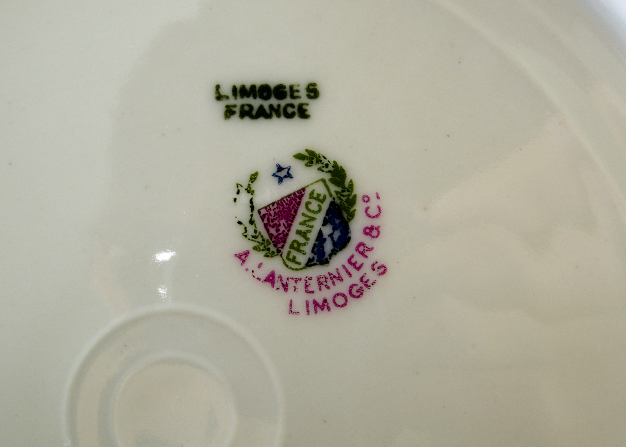 Limoges Gold and White Porcelain Dish Set