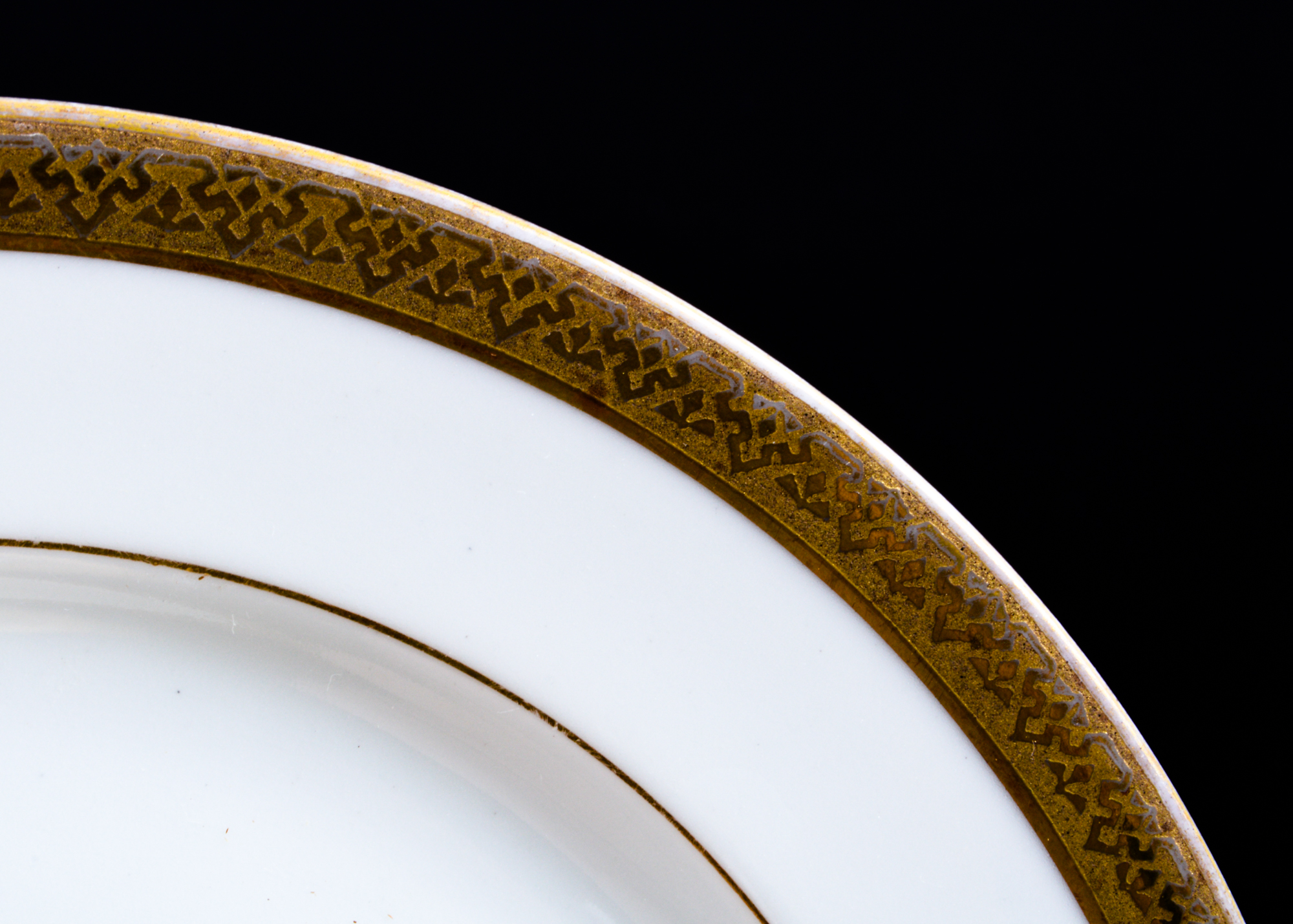 Limoges Gold and White Porcelain Dish Set